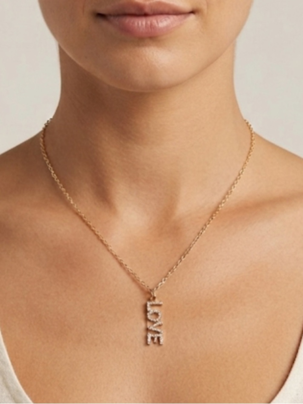 Gold-tone Crystal Initial Pendant Necklace - Women Jewelry